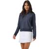TravisMathew womens Cloud 1/2 Zip(Heather Navy Blazer)