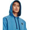 Under Armour Men’s Rival Fleece Sportstyle Logo Hoodie((437) Petrol Blue Light Heather / / Onyx White)