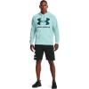 Under Armour Men’s Rival Fleece Sportstyle Logo Hoodie(Breeze (441)/Dark Cyan)