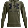 Under Armour Men’s Rival Fleece Sportstyle Logo Hoodie(Marine Od Green (390)/Black)