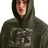 Under Armour Men’s Rival Fleece Sportstyle Logo Hoodie(Marine Od Green (390)/Ua Barren Camo)
