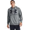 Under Armour Men’s Rival Fleece Sportstyle Logo Hoodie(Pitch Gray Light Heather (012)/Black)
