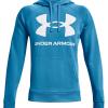 Under Armour Men’s Rival Fleece Sportstyle Logo Hoodie(Radar Blue (422)/White)