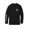 Volcom Men’s Solid UPF 50+ Long Sleeve Rashguard(Black 2)