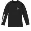 Volcom Men’s Solid UPF 50+ Long Sleeve Rashguard(Black Stone)