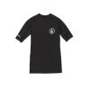 Volcom Mens Solid UPF 50+ Short Sleeve RashguardRash Guard Shirt(Black 2)