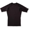 Volcom Mens Solid UPF 50+ Short Sleeve RashguardRash Guard Shirt(Black White)
