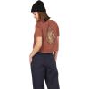 Volcom Womens Short Sleeve Pocket Dial Tee – Crew Neck T-Shirt with Chest Pocket and Screen Print(Dark Clay)
