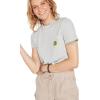 Volcom Womens Short Sleeve Pocket Dial Tee – Crew Neck T-Shirt with Chest Pocket and Screen Print(Daze Grey)