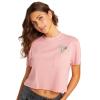 Volcom Womens Short Sleeve Pocket Dial Tee – Crew Neck T-Shirt with Chest Pocket and Screen Print(Desert Pink)