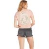 Volcom Womens Short Sleeve Pocket Dial Tee – Crew Neck T-Shirt with Chest Pocket and Screen Print(Hazey Pink)
