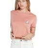Volcom Womens Short Sleeve Pocket Dial Tee – Crew Neck T-Shirt with Chest Pocket and Screen Print(Light Mauve)