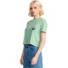 Volcom Womens Short Sleeve Pocket Dial Tee – Crew Neck T-Shirt with Chest Pocket and Screen Print(Sea Green)