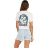 Volcom Womens Short Sleeve Pocket Dial Tee – Crew Neck T-Shirt with Chest Pocket and Screen Print(Star Star White)