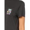 Volcom Womens Short Sleeve Pocket Dial Tee – Crew Neck T-Shirt with Chest Pocket and Screen Print(Vintage Black)