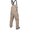 Volcom mens Roan Bib Overall Snowboard Pant(Chestnut Brown S5)