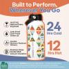 Wondery Parks of the USA® Water Bottle With 63 Waterproof Stickers of Parks (USA), 32 oz Stainless Steel Water Bottle for Traveling, Hiking, Camping, National Park Gifts- WHITE(White)