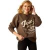 ARIAT Women’s Oversized Crew Sweatshirt(Banyan Bark)