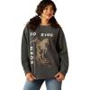 ARIAT Women’s Oversized Crew Sweatshirt(Heather Charcoal)