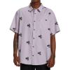 Billabong Mens Classic Sundays Woven Short Sleeve Short Sleeve Shirt(Plum)