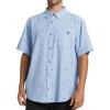 Billabong Men’s Sundays Mini Short Sleeve Woven(Smoke Blue)