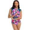 Body Glove Women’s Stand Up Zip Front Paddle One Piece Swimsuit with UPF 50+(Ethos)