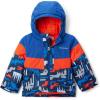 Columbia Boys’ Lightning Lift Iii Printed Jacket(Collegiate Navy Highland/Mountain Blue/Spicy)