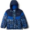 Columbia Boys’ Lightning Lift Iii Printed Jacket(Collegiate Navy Warp Plaid/Mtn Blue)
