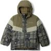 Columbia Boys’ Lightning Lift Iii Printed Jacket(Stone Green Warp Plaid/Safari)