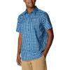Columbia Men’s Silver Ridge Utility Lite Novelty Short Sleeve(Collegiate Navy Pulaski Plaid)
