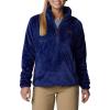 Columbia womens Fire Side Sherpa 1/4 Zip(Dark Sapphire)