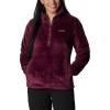 Columbia womens Fire Side Sherpa 1/4 Zip(Marionberry)