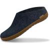 Glerups 100% quality wool mix Slipper with rubber sole – Unisex Slip-on(Denim)