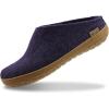 Glerups 100% quality wool mix Slipper with rubber sole – Unisex Slip-on(Purple)