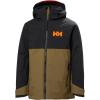 Helly-Hansen Junior Traverse Jacket – Waterproof, Breathable, Unisex Design, Ideal for Outdoor Adventures(718 Sepia)