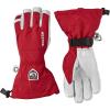 Hestra Army Leather Heli Ski Glove, 5-Finger Snow Glove for Skiing & Snowboarding for Men & Women(Red)