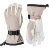 Hestra Unisex Powder Gauntlet Glove, Leather Windproof Insulated Glove for Alpine Ski, Everyday Winter Wear for Men & Women(Beige)