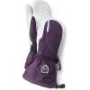Hestra Women’s Heli Ski Female Glove, 3-Finger Leather Snow Glove for Skiing, Snowboarding and Mountaineering(Dark Plum/Off White)