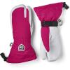 Hestra Women’s Heli Ski Female Glove, 3-Finger Leather Snow Glove for Skiing, Snowboarding and Mountaineering(Fuchsia/Offwhite)