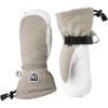Hestra Women’s Heli Ski Female Mitt, Leather Snow Mitten for Skiing, Snowboarding and Mountaineering(Khaki/Offwhite)