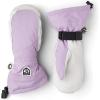 Hestra Women’s Heli Ski Female Mitt, Leather Snow Mitten for Skiing, Snowboarding and Mountaineering(Syringa/Offwhite)