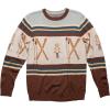 KAVU Highline Men’s Sweater – Big Foot Sasquatch Long Sleeve Pullover Crew Neck Sweater(Retro Ski)
