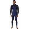 O’NEILL Men’s Neoprene Surfing Wetsuit, Black/Grey/Red, LS (3/2+MM Chest Zip Full)(E75-Navy-Black)