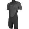 O’Neill Men’s Reactor-2 2mm Back Zip Short Sleeve Spring Wetsuit, Lightweight Warmth with Good Flexibility for Surfing, Paddleboarding, Kayaking(Black/Graphite)