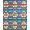 Pendleton Chief Joseph Jacquard Wool Blanket 64″ x 80″, Reversible Throw Blanket, Wool Felt Binding, Breathable, Napped for Softness, Great for Home and Travel(Slate)