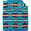 Pendleton Chief Joseph Jacquard Wool Blanket 64″ x 80″, Reversible Throw Blanket, Wool Felt Binding, Breathable, Napped for Softness, Great for Home and Travel(Turquoise)