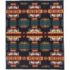 Pendleton Chief Joseph Jacquard Wool Blanket 64″ x 80″, Reversible Throw Blanket, Wool Felt Binding, Breathable, Napped for Softness, Great for Home and Travel(Black)