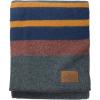 Pendleton Yakima Camp Blanket Full Queen 90″ x 90″ – Wool Cotton, Large, Dry Clean, Soft and Durable Throw for Home and Travel – Mineral Umber(Lake)