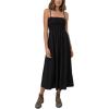 RHYTHM Women’s Classic Shirred Midi Dress(Black)