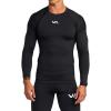 RVCA Mens Sport Compression Athletic Breathable Long Sleeve Tee(Black 231)